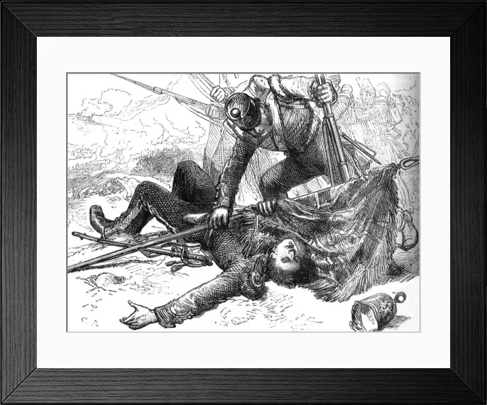 Framed Print : Death of Ensign Anstruther, c1880. Artist: C. R Framed Print : Death of Ensign Anstruther, c1880. Artist: C. R