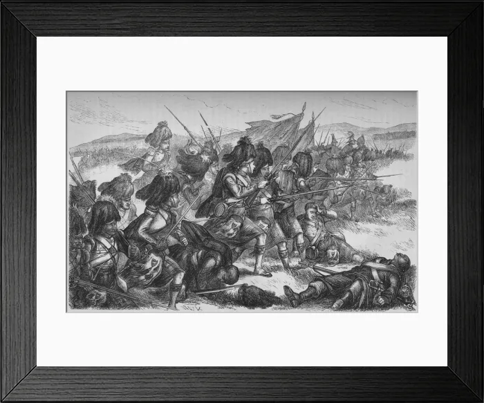 Framed Print : Advance of the Highlanders at the Alma, c1880 Framed Print : Advance of the Highlanders at the Alma, c1880