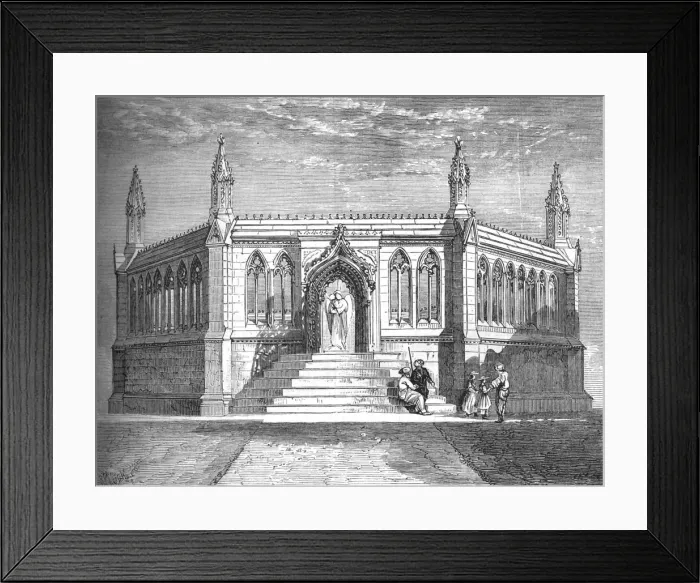 Framed Print : Memorial Chapel at Cawnpore, c1880. Artist: Richard Principal Leitch Framed Print : Memorial Chapel at Cawnpore, c1880. Artist: Richard Principal Leitch