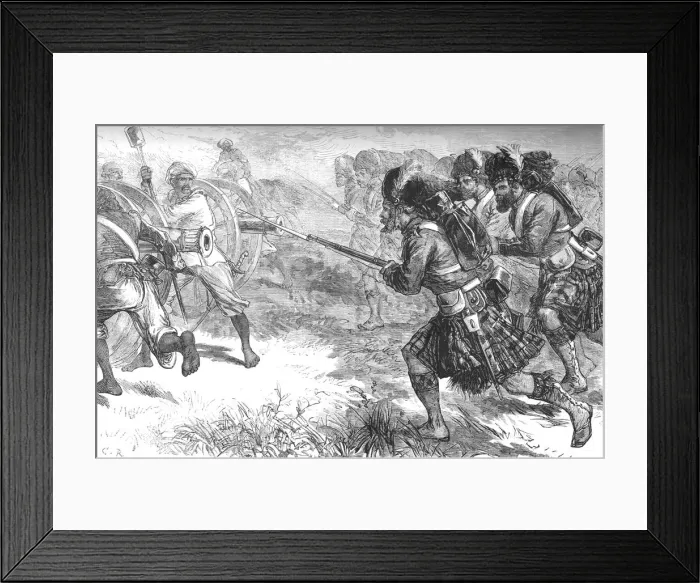 Framed Print : Charge of the Highlanders, c1880. Artist: C. R Framed Print : Charge of the Highlanders, c1880. Artist: C. R