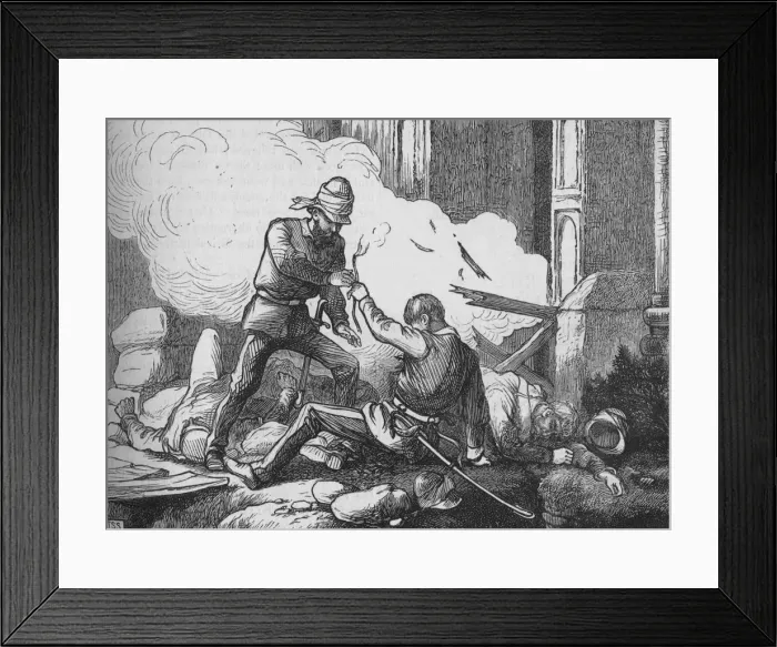 Framed Print : Blowing Up The Cashmere Gate, c1880. Artist: T. S. S Framed Print : Blowing Up The Cashmere Gate, c1880. Artist: T. S. S
