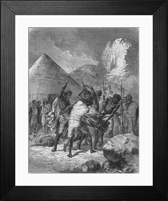 Framed Print : Punishment of Abyssinian Captives, c1880 Framed Print : Punishment of Abyssinian Captives, c1880