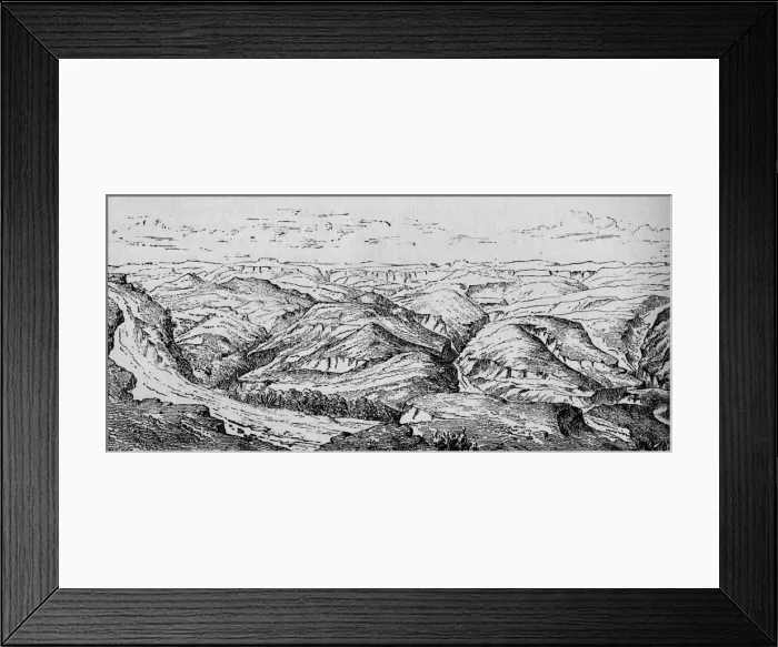 Framed Print : Magdala, and the Valley of the Bashilo, c1880 Framed Print : Magdala, and the Valley of the Bashilo, c1880