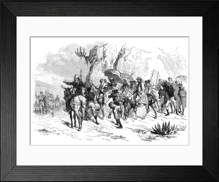 Framed Print : Return of the Abyssinian Captives, c1880
