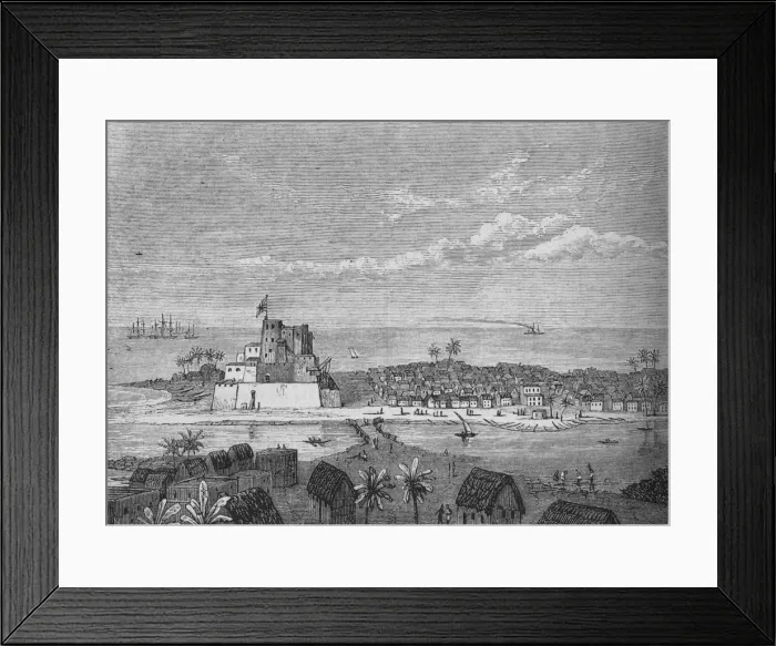 Framed Print : View of Elmina, c1880 Framed Print : View of Elmina, c1880
