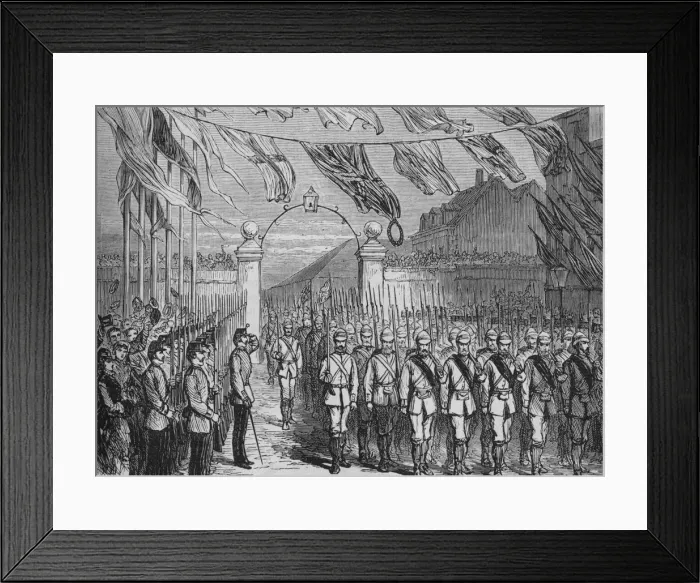 Framed Print : The Return of the Troops from Ashantee, c1880 Framed Print : The Return of the Troops from Ashantee, c1880