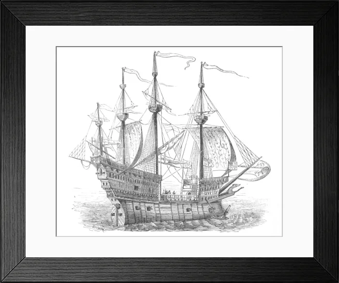Framed Print : Ship of Henry VIII, c1880 Framed Print : Ship of Henry VIII, c1880
