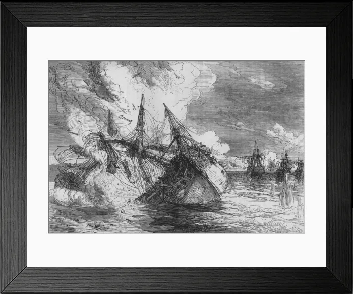 Framed Print : Attack on Nova Colonia, c1880 Framed Print : Attack on Nova Colonia, c1880