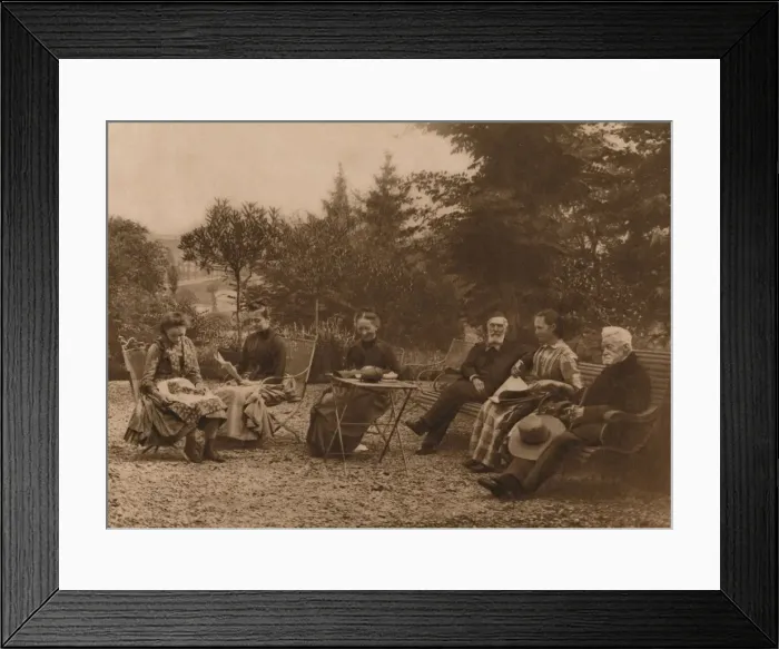 Framed Print : A group of men and women sat talking by a table, 1937. Artist: Louis Guichard Framed Print : A group of men and women sat talking by a table, 1937. Artist: Louis Guichard