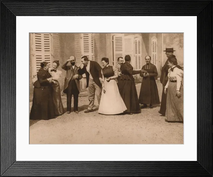 Framed Print : Outdoor gathering of people talking, 1937. Artist: Louis Guichard Framed Print : Outdoor gathering of people talking, 1937. Artist: Louis Guichard