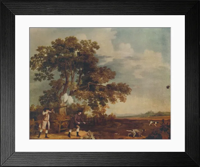 Framed Print : Shooting: 1769, (1922). Artist: George Stubbs Framed Print : Shooting: 1769, (1922). Artist: George Stubbs