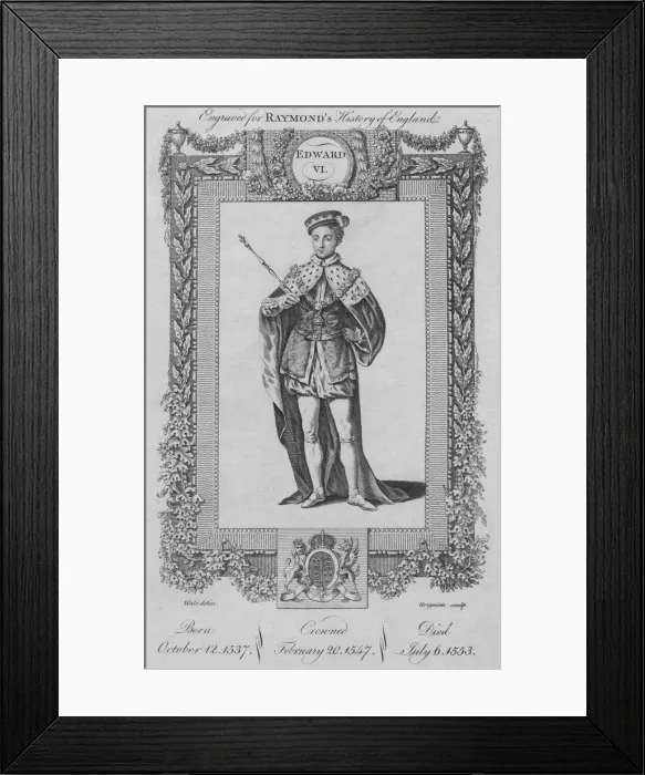 Framed Print : Edward VI, c1787 Framed Print : Edward VI, c1787
