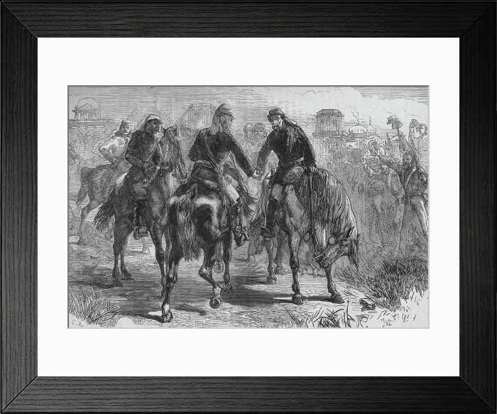 Framed Print : The Meeting of the Generals, c1880. Artist: C. R Framed Print : The Meeting of the Generals, c1880. Artist: C. R