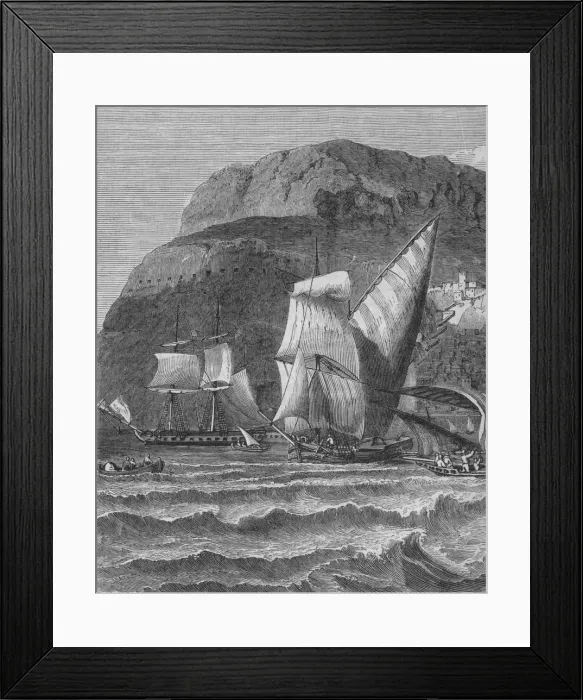 Framed Print : The Rock of Gibraltar, c1880 Framed Print : The Rock of Gibraltar, c1880