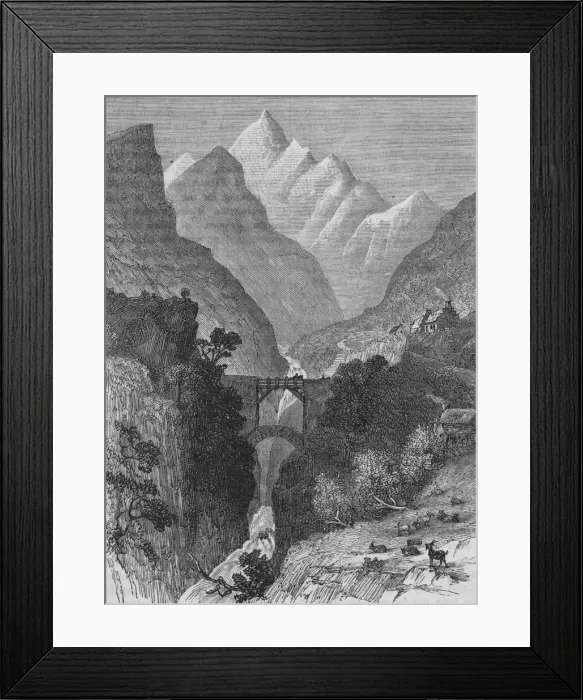 Framed Print : View in the Pyrenees, c1880 Framed Print : View in the Pyrenees, c1880