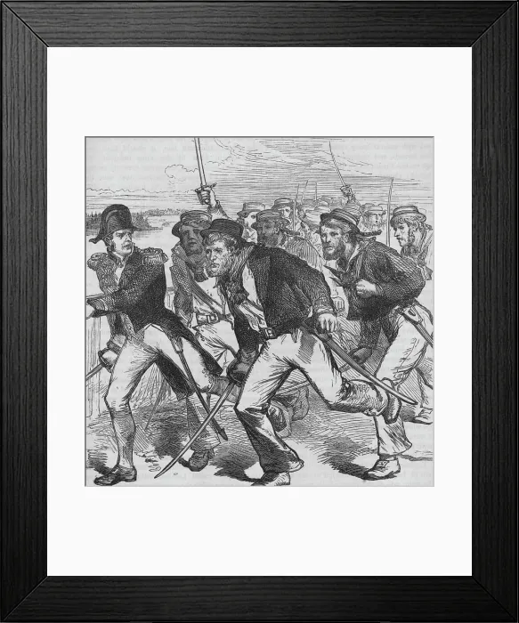 Framed Print : Captain Money Leading the Blue-Jackets, c1880 Framed Print : Captain Money Leading the Blue-Jackets, c1880