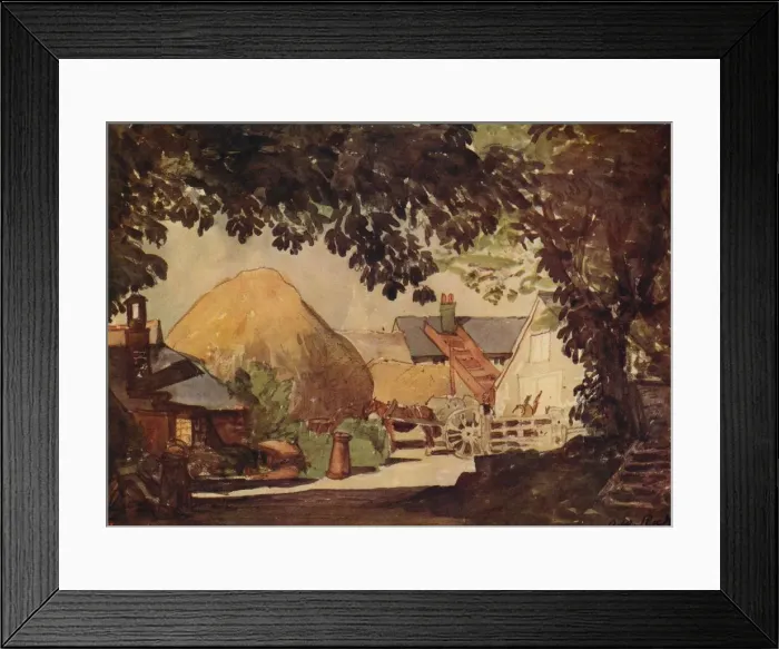 Framed Print : The Farmyard, c1915. Artist: Alfred William Rich Framed Print : The Farmyard, c1915. Artist: Alfred William Rich