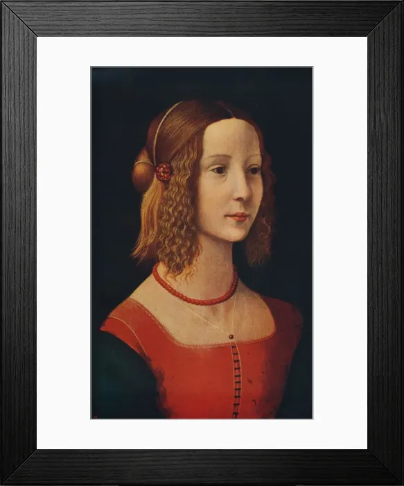 Framed Print : Portrait of a Girl, c1490, (c1915) Framed Print : Portrait of a Girl, c1490, (c1915)