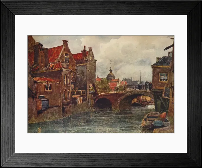 Framed Print : An Old Dutch Waterway, c1915. Artist: Wilfrid Williams Ball Framed Print : An Old Dutch Waterway, c1915. Artist: Wilfrid Williams Ball
