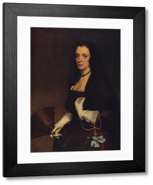 Framed Print : Lady with a Fan, c1638-1639, (c1915). Artist: Diego Velasquez Framed Print : Lady with a Fan, c1638-1639, (c1915). Artist: Diego Velasquez