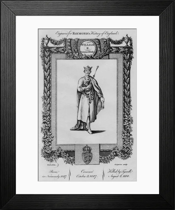 Framed Print : William II. Surnamed Rufus, c1787 Framed Print : William II. Surnamed Rufus, c1787