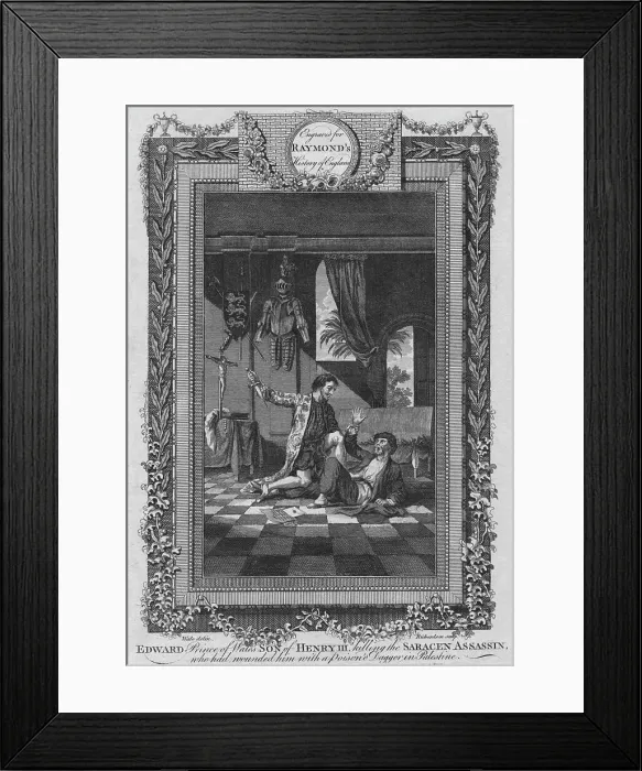Framed Print : Edward, Prince of Wales, Son of Henry III, killing the Saracen Assassin, c1787 Framed Print : Edward, Prince of Wales, Son of Henry III, killing the Saracen Assassin, c1787