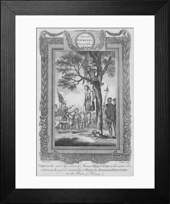 Framed Print : Varus, the cruel Governor of Meaux executed, 1787 Framed Print : Varus, the cruel Governor of Meaux executed, 1787