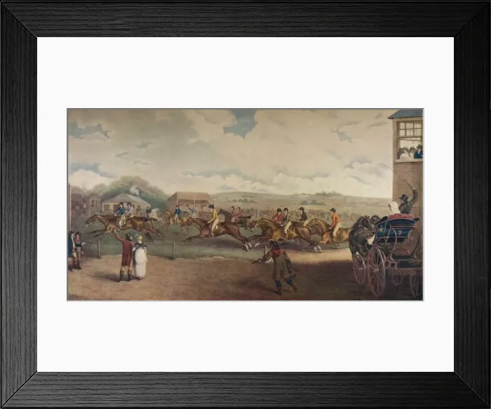 Framed Print : The Bibury Meeting, early 19th century, (1922). Artist: C Turner Framed Print : The Bibury Meeting, early 19th century, (1922). Artist: C Turner