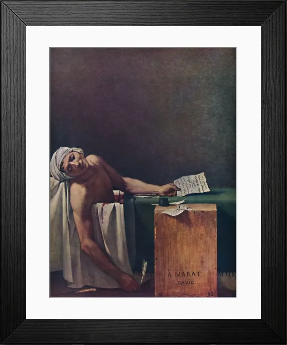 Framed Print : Marat assassine, (The Death of Marat), 1793, (1937). Artist: Jacques-Louis David Framed Print : Marat assassine, (The Death of Marat), 1793, (1937). Artist: Jacques-Louis David
