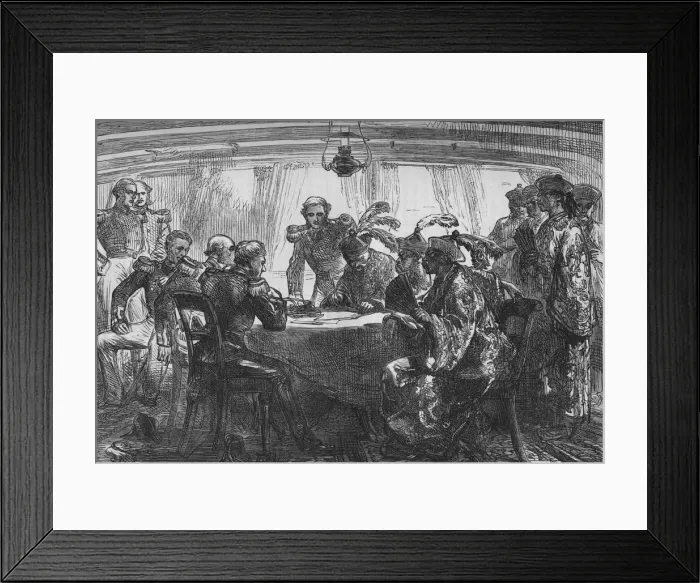 Framed Print : Signing the Treaty of Nankin, c1880 Framed Print : Signing the Treaty of Nankin, c1880
