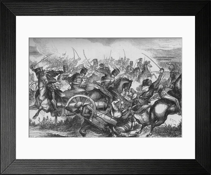 Framed Print : Charge of the Light Cavalry at Balaclava, c1880. Artist: T. S. S Framed Print : Charge of the Light Cavalry at Balaclava, c1880. Artist: T. S. S