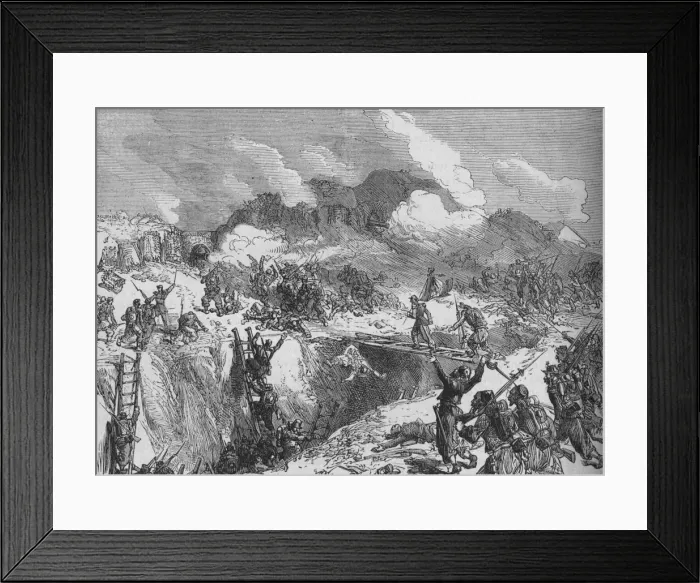 Framed Print : French Attack on the Malakhoff, c1880 Framed Print : French Attack on the Malakhoff, c1880