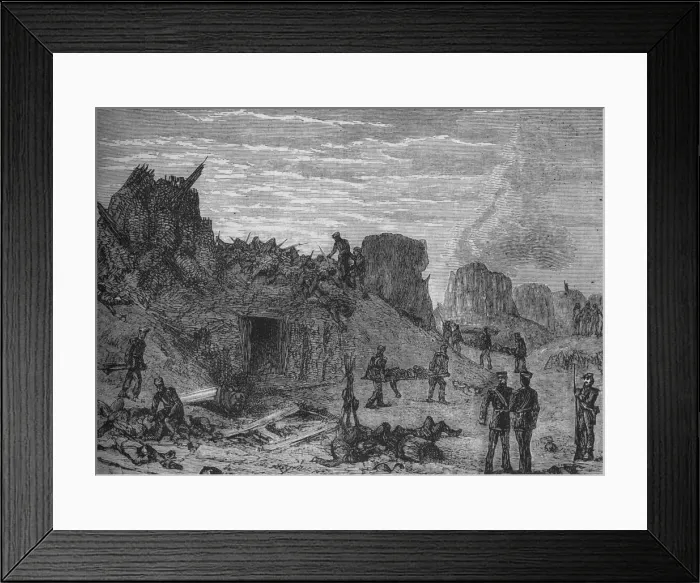 Framed Print : Interior of the Redan after its Capture, c1880 Framed Print : Interior of the Redan after its Capture, c1880