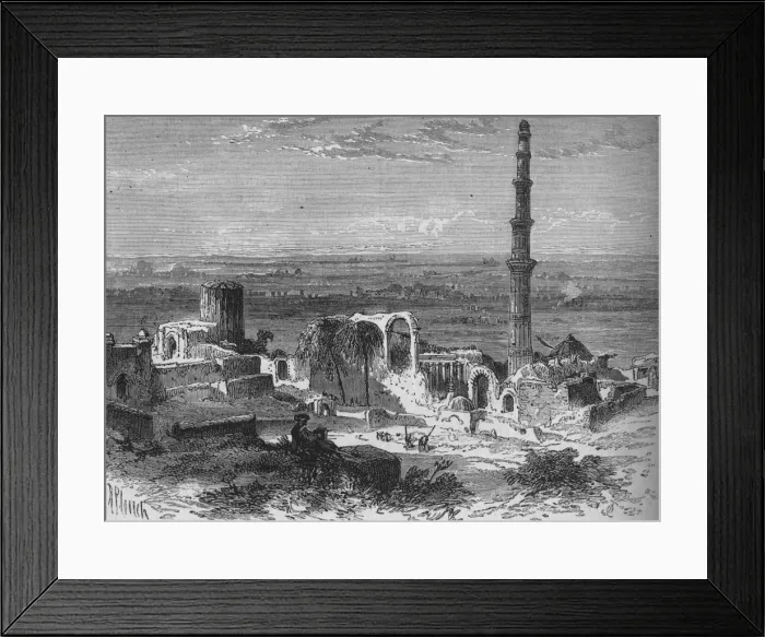 Framed Print : View in the Environs of Delhi, c1880. Artist: Richard Principal Leitch Framed Print : View in the Environs of Delhi, c1880. Artist: Richard Principal Leitch