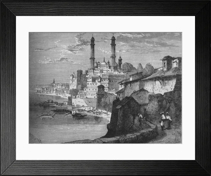 Framed Print : Benares, c1880. Artist: Richard Principal Leitch Framed Print : Benares, c1880. Artist: Richard Principal Leitch
