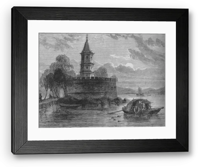 Framed Print : Fort on the Peiho River, c1880 Framed Print : Fort on the Peiho River, c1880