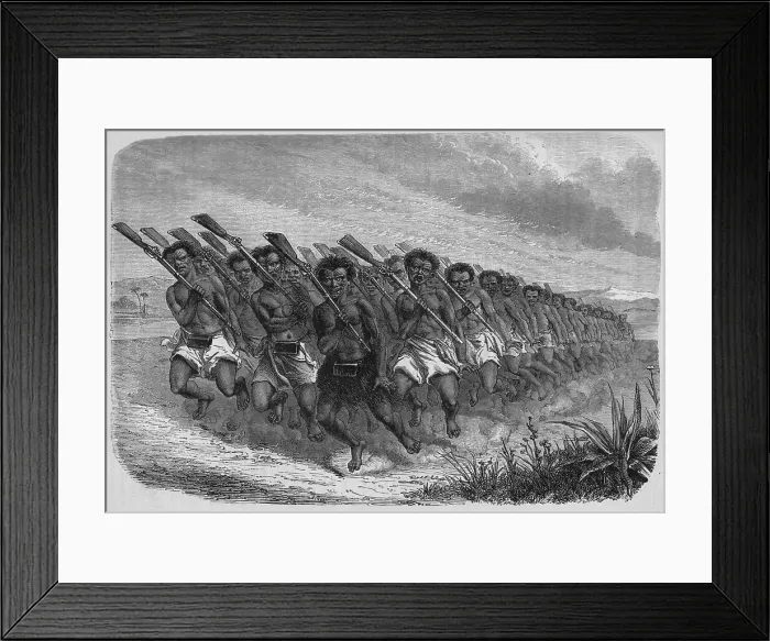 Framed Print : New Zealand War-Dance, c1880 Framed Print : New Zealand War-Dance, c1880