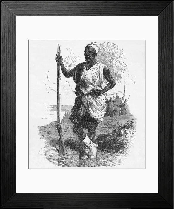 Framed Print : Warrior of Elmina, c1880 Framed Print : Warrior of Elmina, c1880