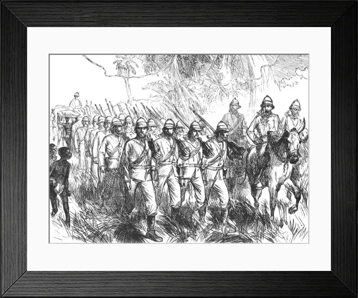 Framed Print : On the march from Elmina, c1880 Framed Print : On the march from Elmina, c1880