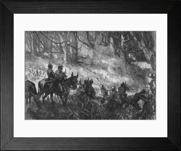 Framed Print : A Skirmish in the Forest, c1880 Framed Print : A Skirmish in the Forest, c1880