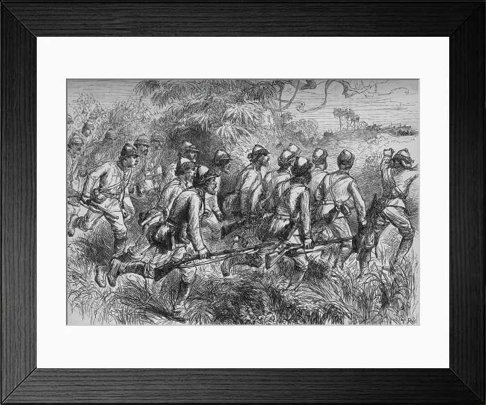 Framed Print : Advance of Highlanders, c1880. Artist: T. R Framed Print : Advance of Highlanders, c1880. Artist: T. R