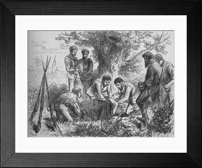 Framed Print : Funeral of Eyre, c1880. Artist: Joseph Swain Framed Print : Funeral of Eyre, c1880. Artist: Joseph Swain