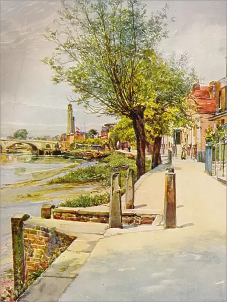 Strand on the Green Chiswick, 1905, (c1915). Artist: Edward Charles Clifford