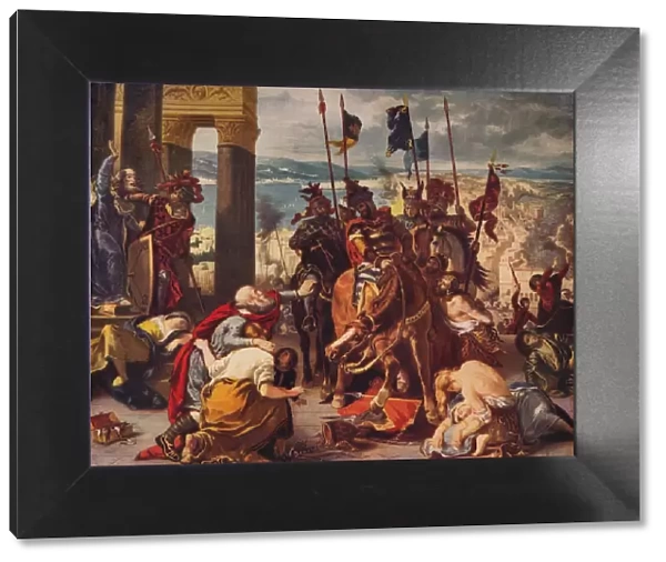 Entry of Crusaders into Constantinople, 1840, (c1915). Artist: Eugene Delacroix