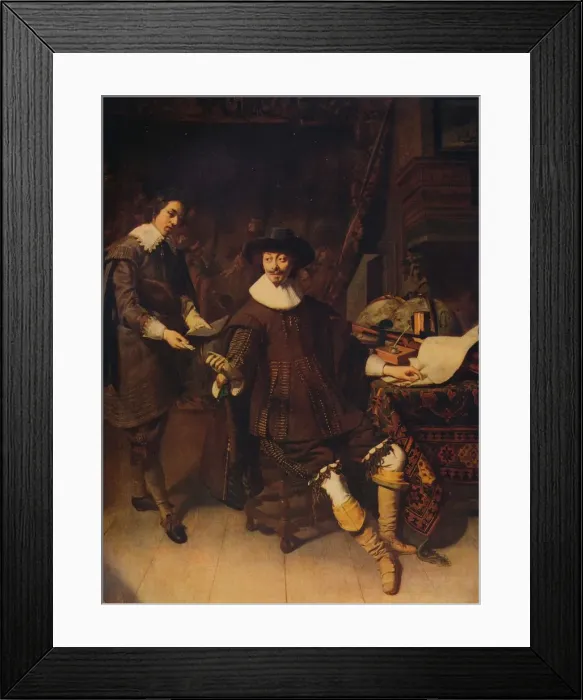 Framed Print : Constantijn Huygens and his Clerk, 1627, (c1915). Artist: Thomas de Keyser Framed Print : Constantijn Huygens and his Clerk, 1627, (c1915). Artist: Thomas de Keyser