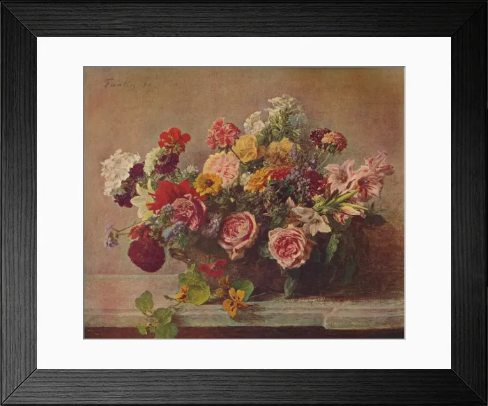 Framed Print : Summer Flowers, 1882, (c1915). Artist: Henri Fantin-Latour Framed Print : Summer Flowers, 1882, (c1915). Artist: Henri Fantin-Latour