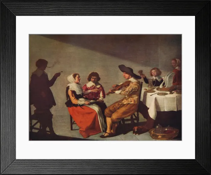 Framed Print : A Musical Party, 1631, (c1915). Artist: Jacob van Velsen Framed Print : A Musical Party, 1631, (c1915). Artist: Jacob van Velsen