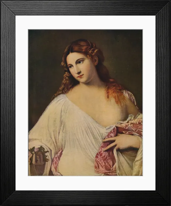 Framed Print : Flora, c1515-1517, (c1915). Artist: Titian Framed Print : Flora, c1515-1517, (c1915). Artist: Titian