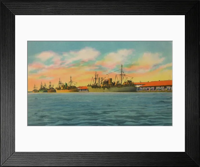 Framed Print : Marine Terminal, Barranquilla, c1940s Framed Print : Marine Terminal, Barranquilla, c1940s