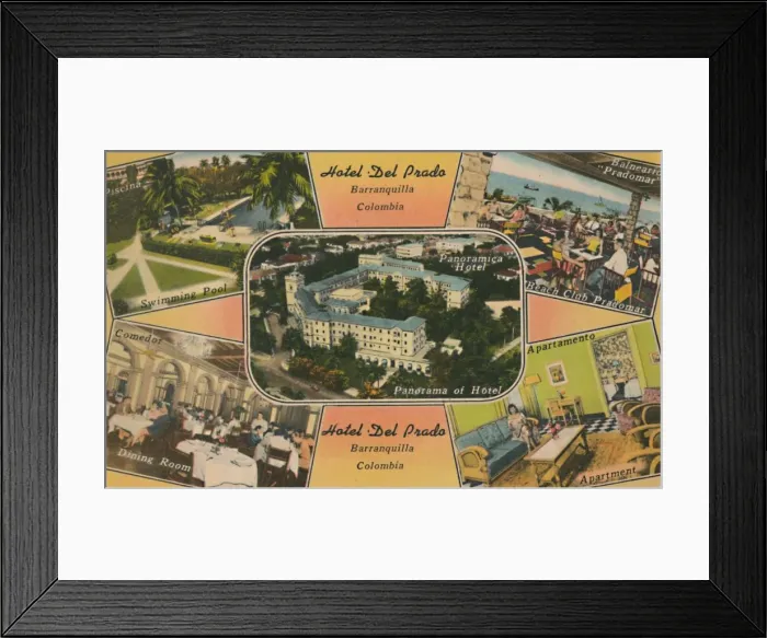 Framed Print : Hotel Del Prado, Barranquilla, Colombia, c1940s Framed Print : Hotel Del Prado, Barranquilla, Colombia, c1940s